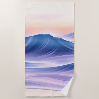 Serviette De Plage Fluide à dérive Twilight Abstrait