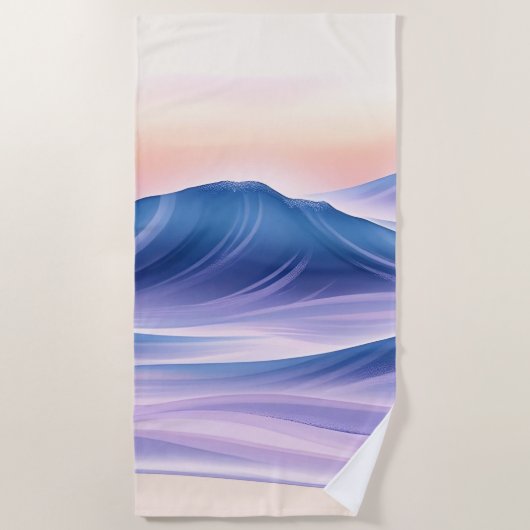 Serviette De Plage Fluide à dérive Twilight Abstrait (Devant)