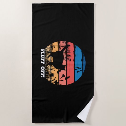 Serviette De Plage Fluide hors chat (Devant)