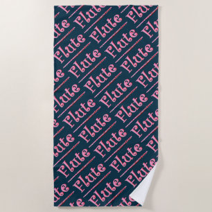 Serviette De Plage Flûte rose