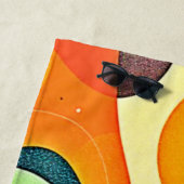 Serviette De Plage Flux Abstrait chaud (En situation)