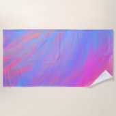 Serviette De Plage Flux Abstrait d'encre néon (Devant)