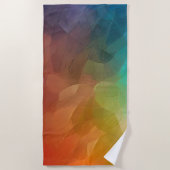 Serviette De Plage Flux de couleur abstrait dans des formes (Devant)
