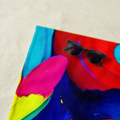 Serviette De Plage Flux de couleurs Abstrait dynamique (En situation)