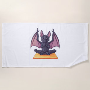 Serviette De Plage Flux de yoga de chauve-souris