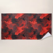 Serviette De Plage Flux d'incendie Crimson (Devant)