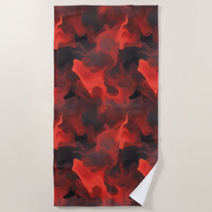 Serviette De Plage Flux d'incendie Crimson