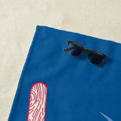 Serviette De Plage Flying Ace Snoopy on Ice Pop (En situation)