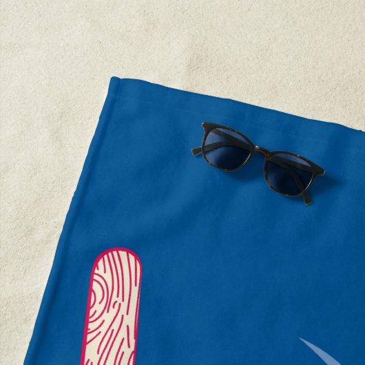 Serviette De Plage Flying Ace Snoopy on Ice Pop (En situation)