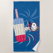 Serviette De Plage Flying Ace Snoopy on Ice Pop (Devant)