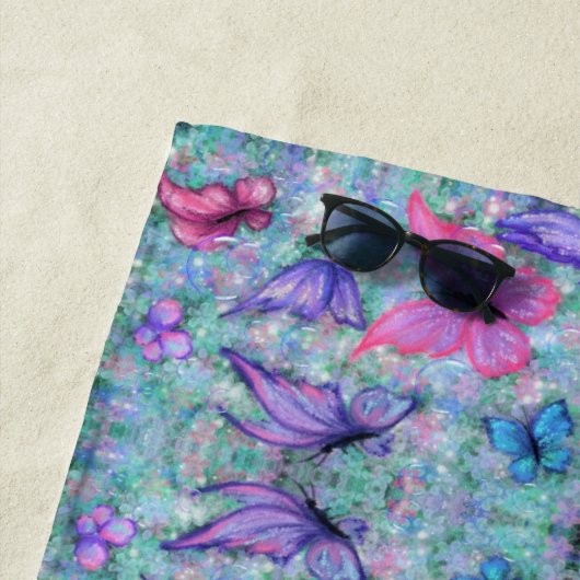 Serviette de plage Flying Butterflies (En situation)