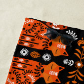 Serviette De Plage Folk Art Fox Et Hen (En situation)