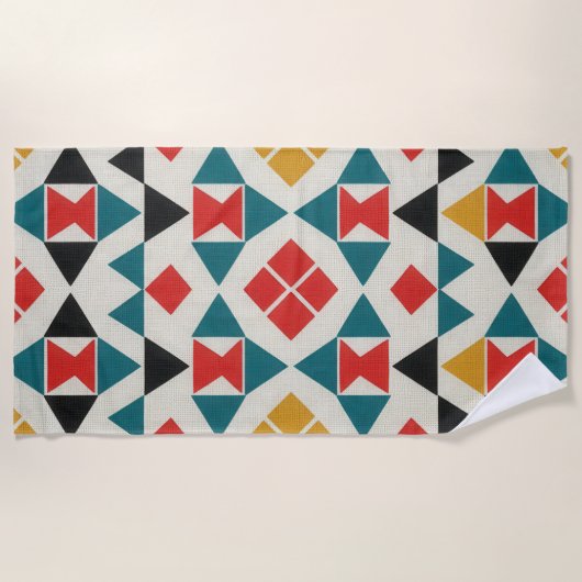 Serviette De Plage Folk Geometry (Devant)