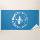 Serviette De Plage Folly Beach (surfer) (Devant)