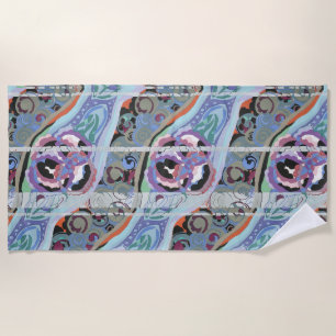 Serviette De Plage Fond de motif abstrait, illustration transparente