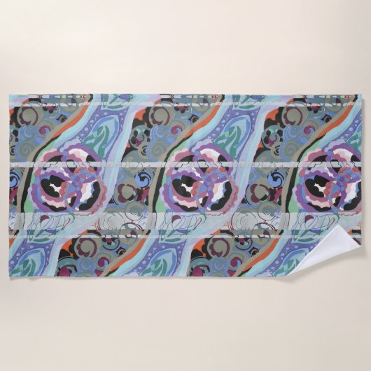 Serviette De Plage Fond de motif abstrait, illustration transparente (Devant)