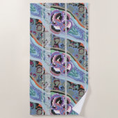 Serviette De Plage Fond de motif abstrait, illustration transparente (Devant)