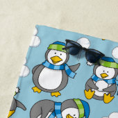 Serviette De Plage Fond de petits pingouins (En situation)