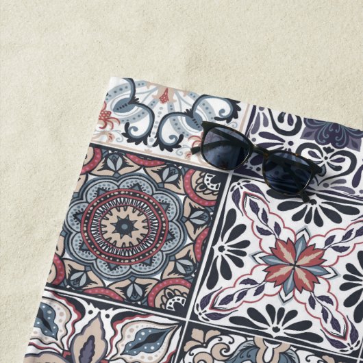 Serviette De Plage Fond d'écran Backsplashes / Talavera inspiré tuile (En situation)