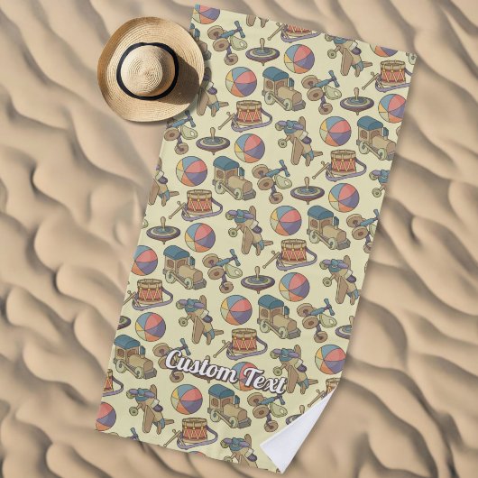 Serviette De Plage Fond d'icônes de jouets