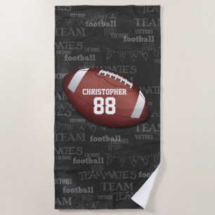 Serviette De Plage Football américain personnalisé de tableau