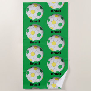 Serviette De Plage Football Brésil