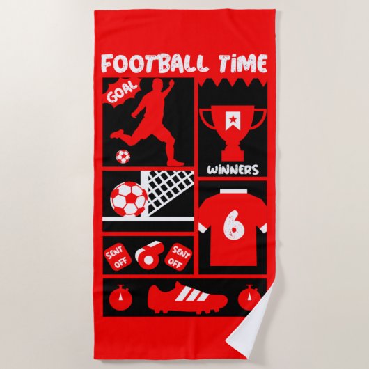 Serviette De Plage Football britannique (Devant)