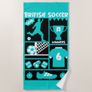 Serviette De Plage Football britannique