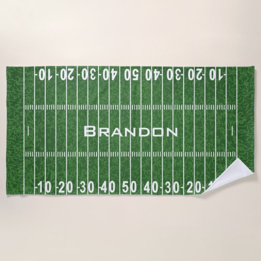 Serviette De Plage Football Field Design Beach Towel (Devant)