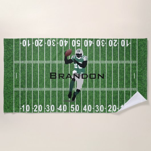 Serviette De Plage Football Field Design Beach Towel (Devant)