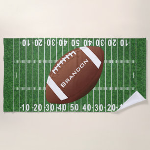 Serviette De Plage Football Field et Football Design Beach Towne