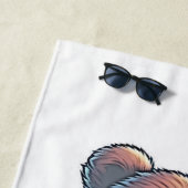 Serviette De Plage Football personnalisé (En situation)