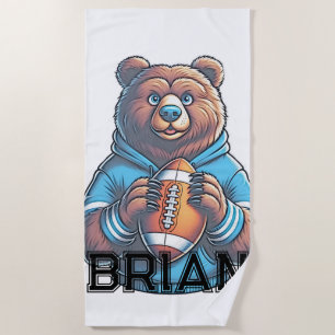 Serviette De Plage Football personnalisé