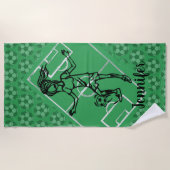 Serviette De Plage Footballeuse Cool personnalisée (Devant)