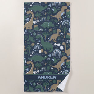 Serviette De Plage Forêt de dinosaures rustique Préhistorique Personn