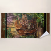 Serviette De Plage Forêt des Tricératops (Devant)