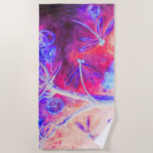 Serviette De Plage Forêt Magique de Libellules