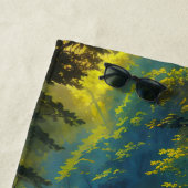 Serviette De Plage Forêt naturelle YOGA Texte caché Reiki Citations p (En situation)