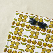 Serviette De Plage Forme élégante Gemstone Art Jaune (En situation)