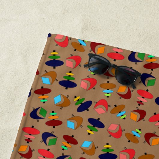 Serviette De Plage Formes atomiques rétro (En situation)