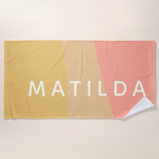 Serviette De Plage Formes biologiques simples Sherbet Pastel Personna (Devant)
