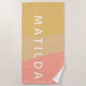Serviette De Plage Formes biologiques simples Sherbet Pastel Personna (Devant)