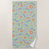 Serviette De Plage Formes géométriques Abstraites (Devant)