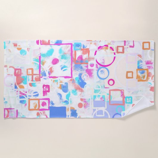 Serviette De Plage Formes géométriques Abstraites (Devant)