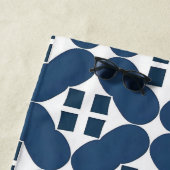 Serviette De Plage Formes géométriques bleues abstraites (En situation)