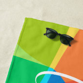 Serviette De Plage Formes géométriques modernes et colorées (En situation)