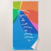 Serviette De Plage Formes géométriques modernes et colorées (Devant)