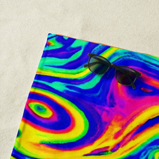 Serviette De Plage Formes Motifs d'art design (En situation)