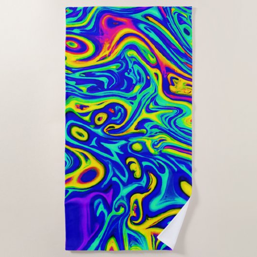 Serviette De Plage Formes Motifs d'art design (Devant)