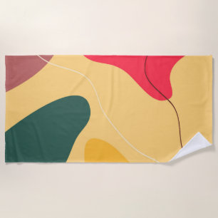 Serviette De Plage Formes organiques colorées bain arrière - plan abs